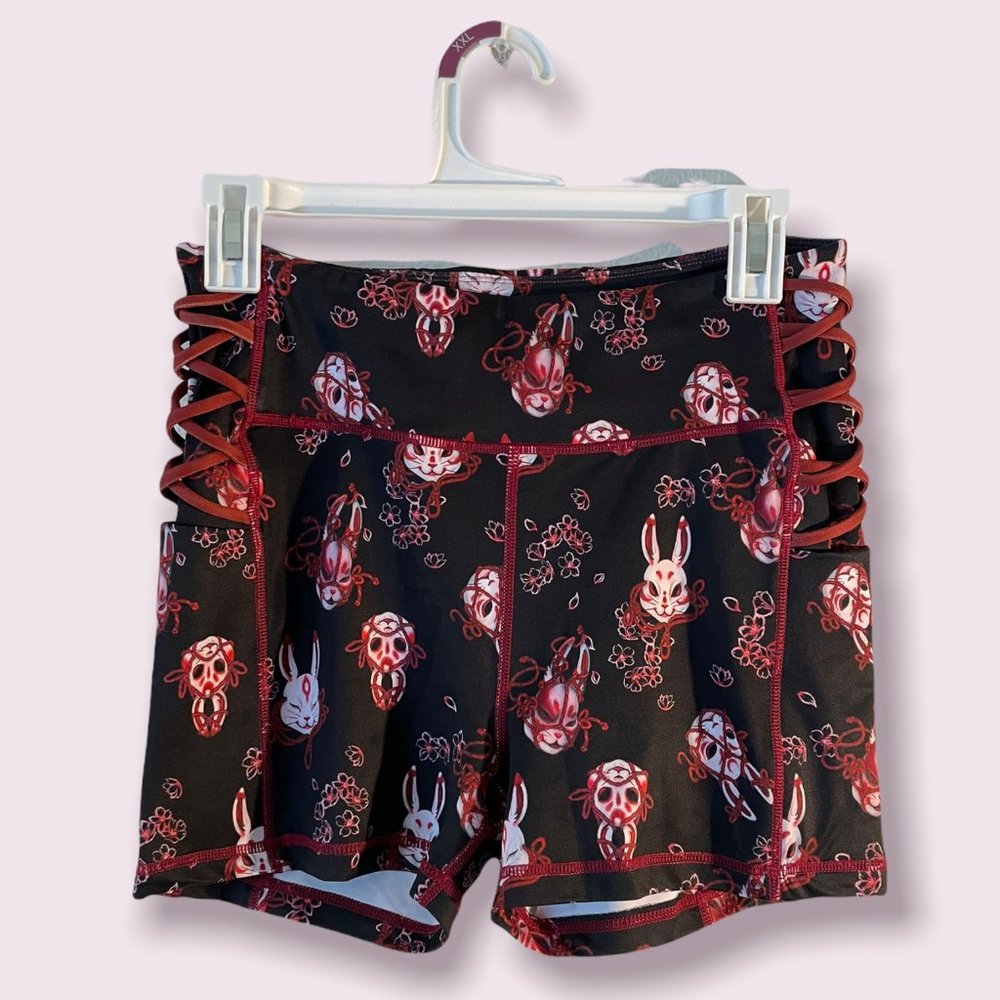 Iron Yokai Endless Knot High Waisted Shorts XL